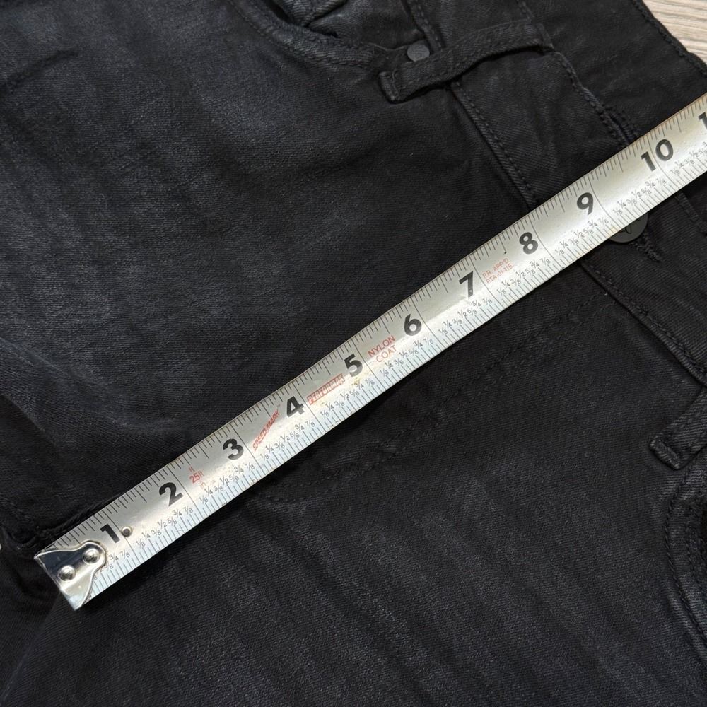 YoungLA Mens Distressed Skinny Jeans Black Faded Ankle Zip Denim 34 x 32 - Picture 8 of 11